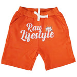 Kids Burning Paradise Puff Print Cotton Shorts - Rawyalty Clothing