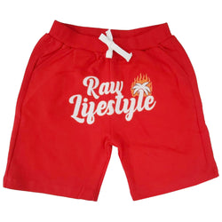 Kids Burning Paradise Puff Print Cotton Shorts - Rawyalty Clothing