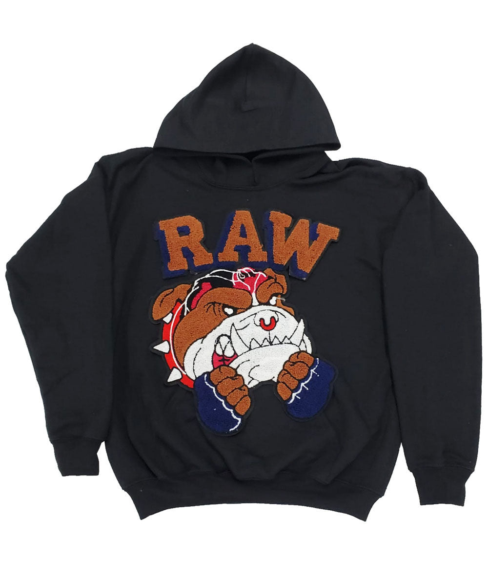 Kids Bulldog Chenille Hoodie - Rawyalty Clothing