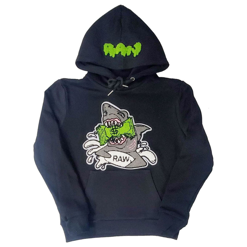 Kids Money Hungry RAW Drip Lime Chenille Hoodie - Rawyalty Clothing