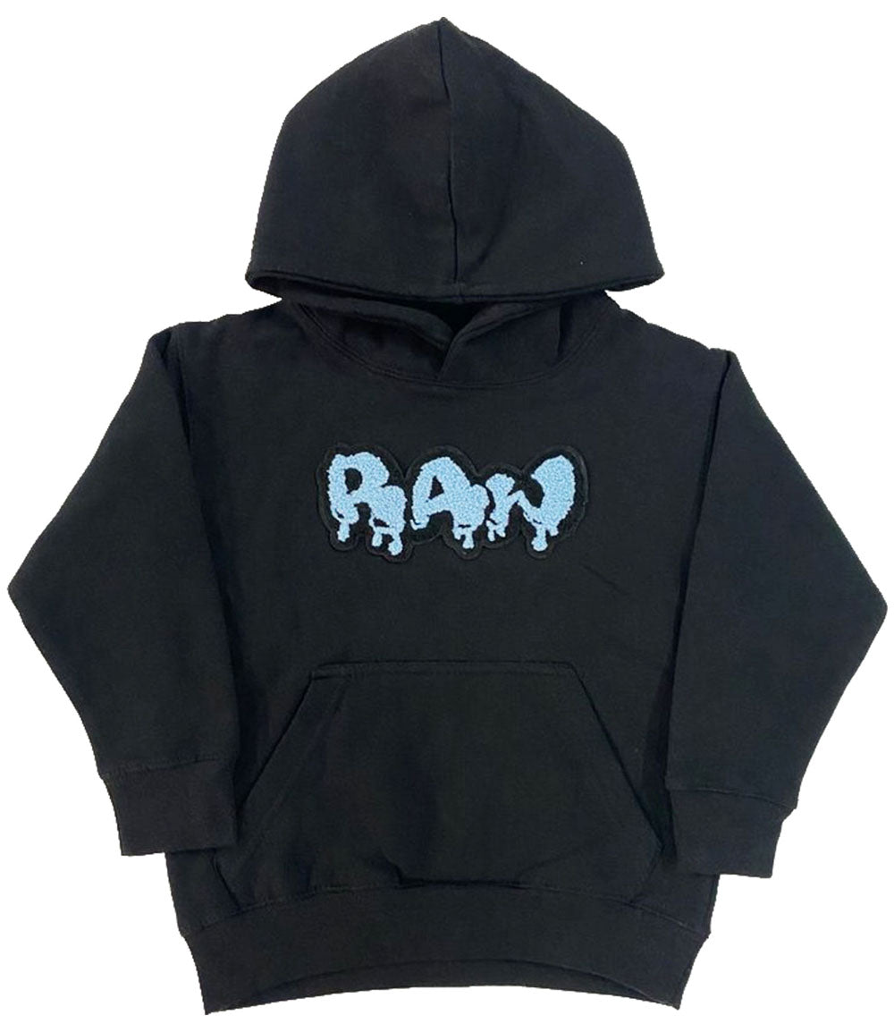 Kids RAW Drip Baby Blue Chenille Hoodie - Rawyalty Clothing