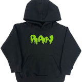 Kids RAW Drip Lime Green Chenille Hoodie - Rawyalty Clothing