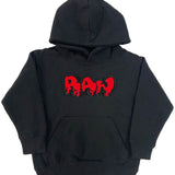 Kids RAW Drip Red Chenille Hoodie - Rawyalty Clothing