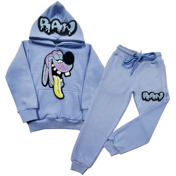 Kids Anti Social Sky RAW Drip Sky Chenille Hoodie and Jogger Set - Rawyalty Clothing