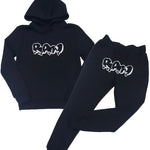 Kids RAW Drip Black Chenille Hoodie and Jogger Set - Rawyalty Clothing