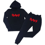 Kids RAW Drip Red Chenille Hoodie And Jogger Set - Rawyalty Clothing