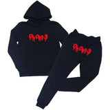 Kids RAW Drip Red Chenille Hoodie And Jogger Set - Rawyalty Clothing
