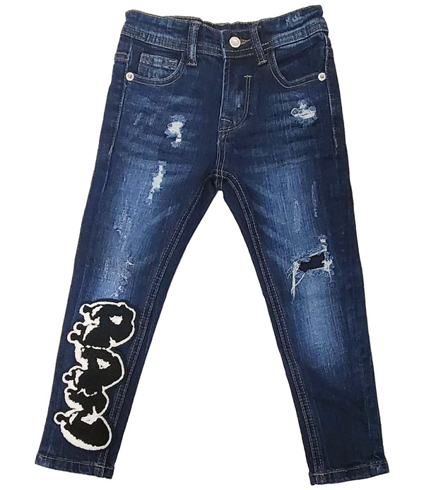 Kids RAW Drip Black Chenille Denim Jeans - Rawyalty Clothing