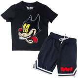Kids Cash Chenille Crew Neck T-Shirts and RAW Drip Chenille Mesh Shorts Set - Rawyalty Clothing