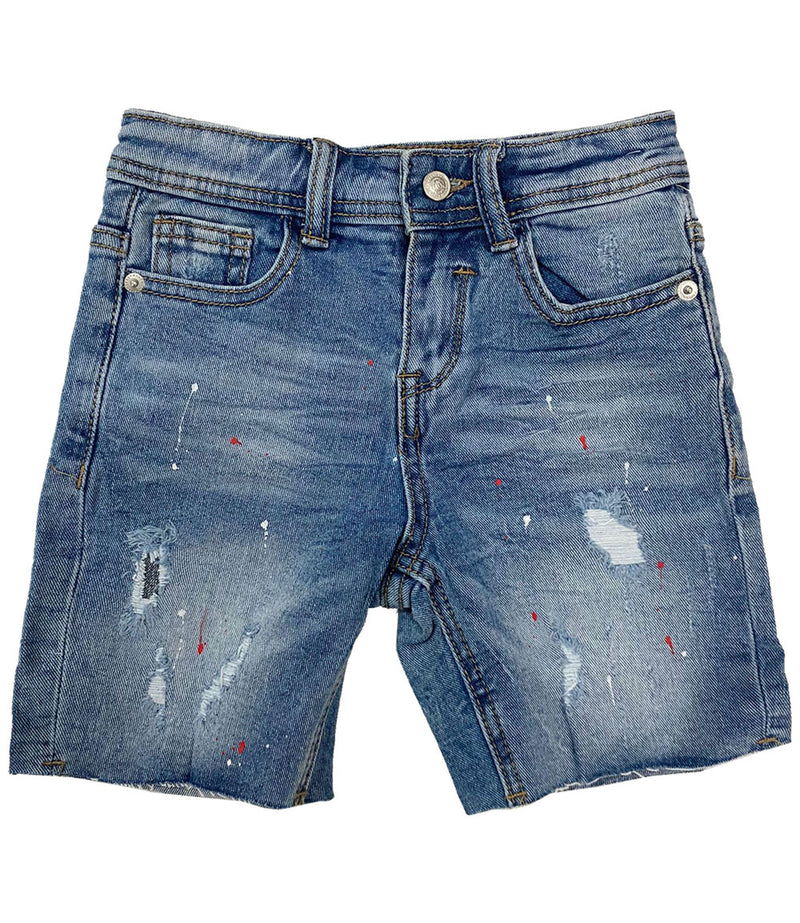 Kids RKDS001 Denim Shorts - Light Blue - Rawyalty Clothing