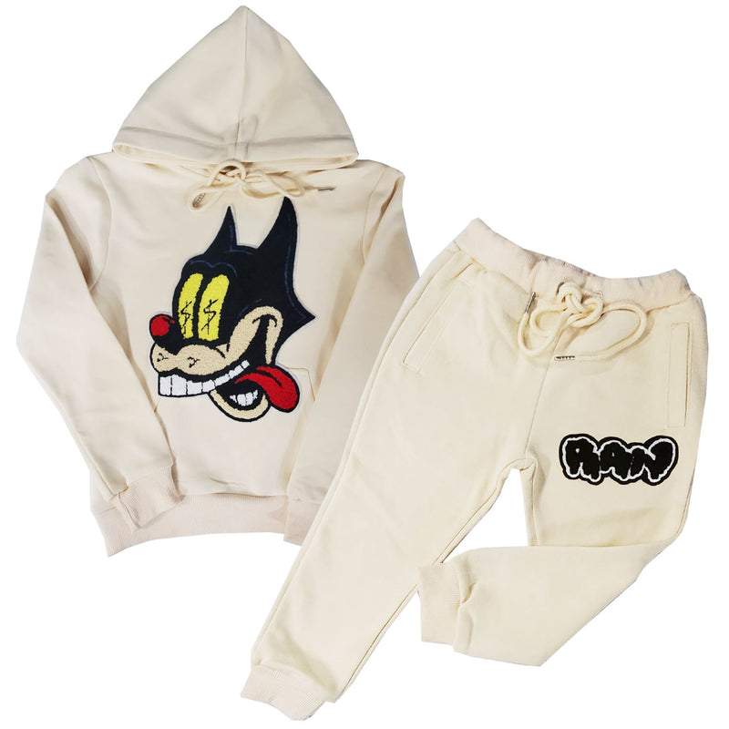 Kids Cash Chenille Hoodie and RAW Drip Chenille Jogger Set - Rawyalty Clothing