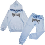 Kids Rawyalty Grey Chenille Hoodie and Jogger Set - Rawyalty Clothing