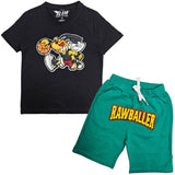 Kids Rawballer Chenille T-Shirts and Cotton Shorts Set - Rawyalty Clothing