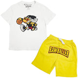 Kids Rawballer Chenille T-Shirts and Cotton Shorts Set - Rawyalty Clothing