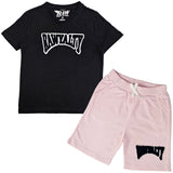 Kids Rawyalty Black Chenille T-Shirts and Cotton Shorts Set - Rawyalty Clothing