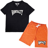 Kids Rawyalty White Chenille T-Shirts and Cotton Shorts Set - Rawyalty Clothing