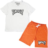 Kids Rawyalty White Chenille T-Shirts and Cotton Shorts Set - Rawyalty Clothing