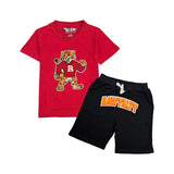 Kids Rawyalty Tiger Chenille T-Shirts and Cotton Shorts Set - Rawyalty Clothing