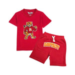 Kids Rawyalty Tiger Chenille T-Shirts and Cotton Shorts Set - Rawyalty Clothing