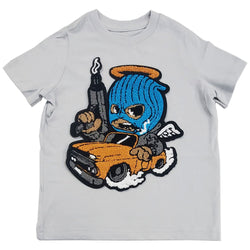 Kids Gangster Chenille Crew Neck T-Shirt - Rawyalty Clothing
