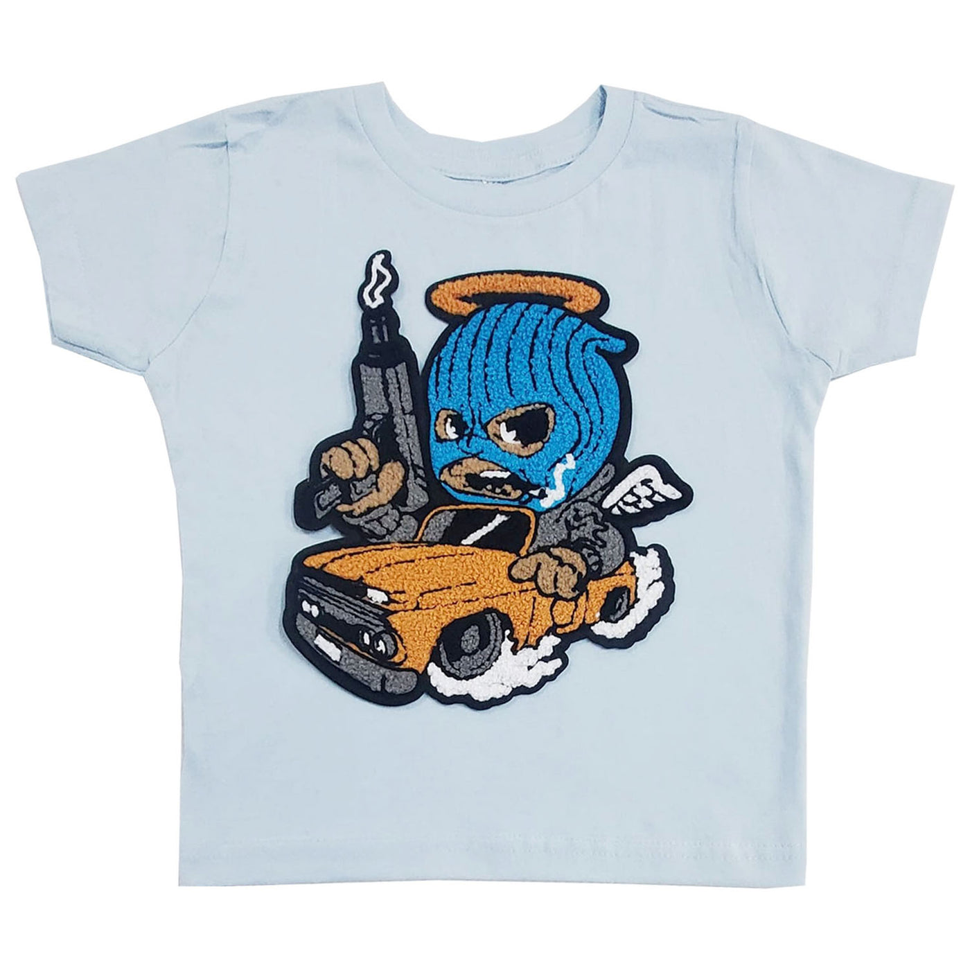 Kids Gangster Chenille Crew Neck T-Shirt - Rawyalty Clothing