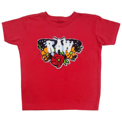 Kids RAW Butterfly Chenille Crew Neck T-Shirt - Rawyalty Clothing