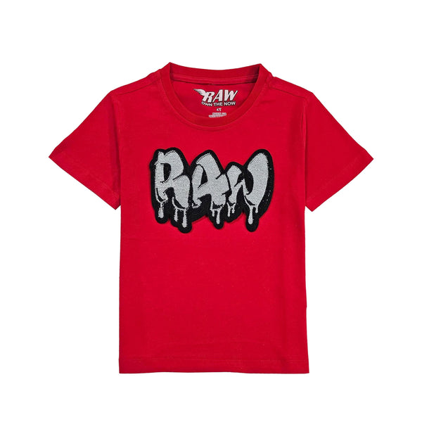 Kids RAW Drip Silver Bling Crew Neck T-Shirt - Rawyalty Clothing