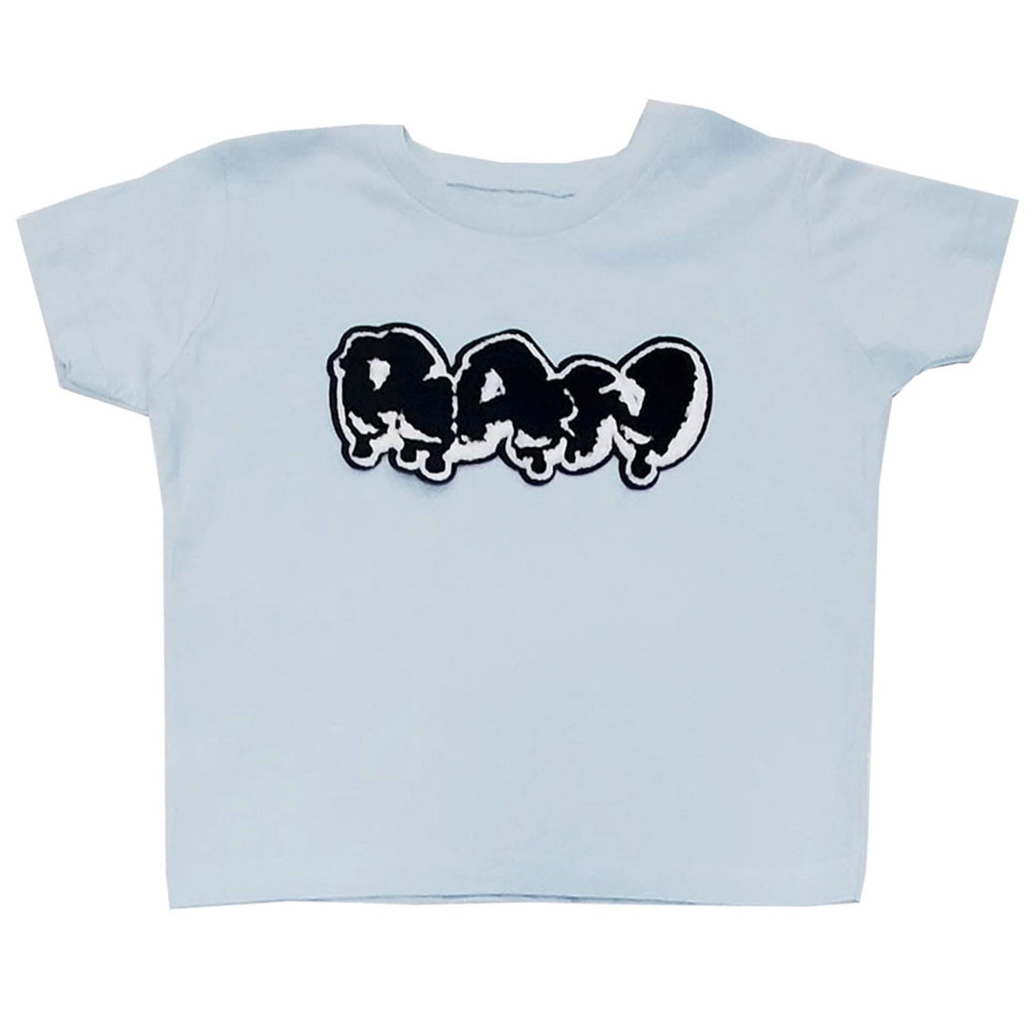 Kids RAW Drip Black Chenille Crew Neck T-Shirt - Rawyalty Clothing