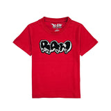 Kids RAW Drip Black Chenille Crew Neck T-Shirt - Rawyalty Clothing