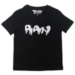 Kids RAW Drip White Chenille Crew Neck - Black - Rawyalty Clothing