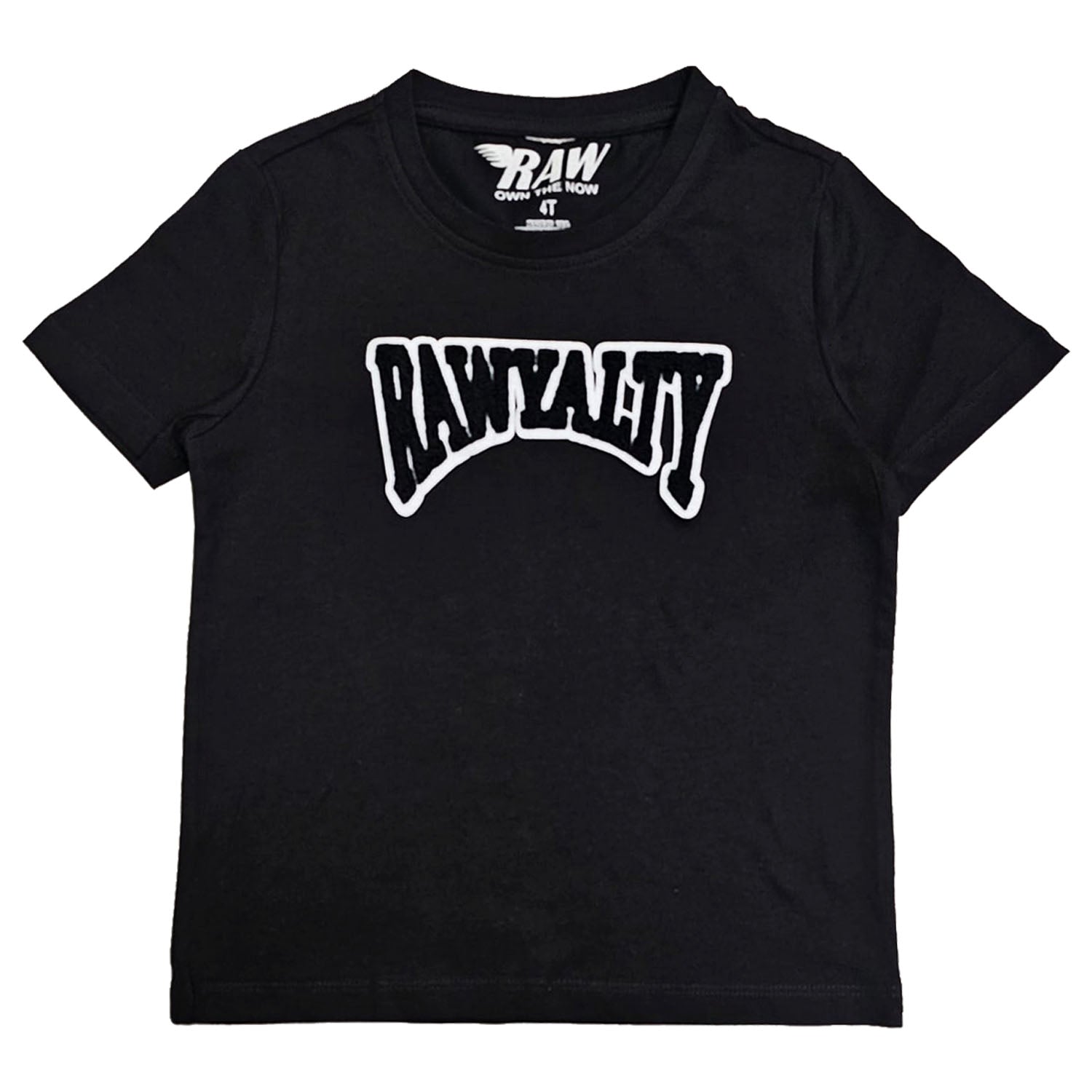 Kids Rawyalty Black Chenille T-Shirts - Rawyalty Clothing