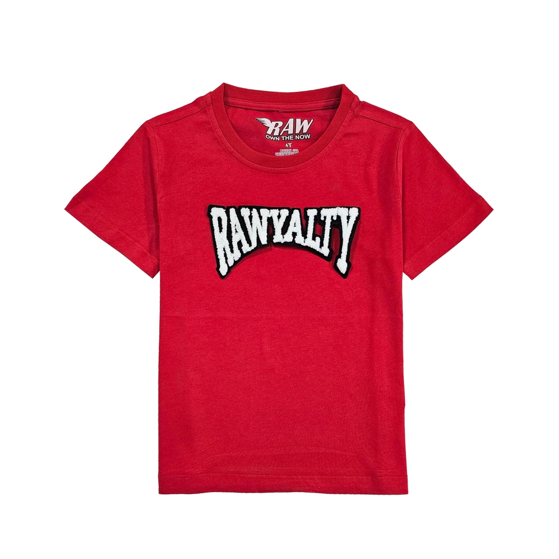 Kids Rawyalty White Chenille T-Shirts - Rawyalty Clothing