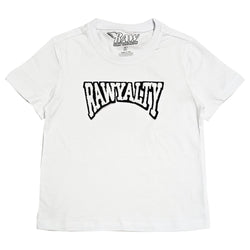 Kids Rawyalty White Chenille T-Shirts - Rawyalty Clothing