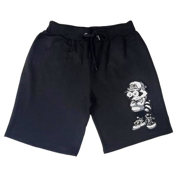 Men Cash Addicted Chenille Cotton Shorts - Rawyalty Clothing