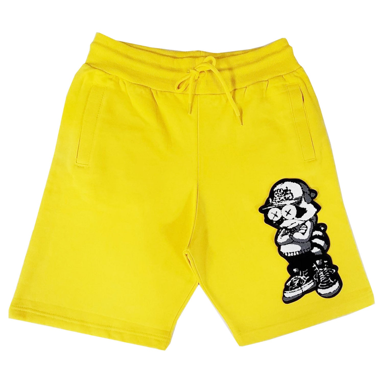 Men Cash Addicted Chenille Cotton Shorts - Rawyalty Clothing