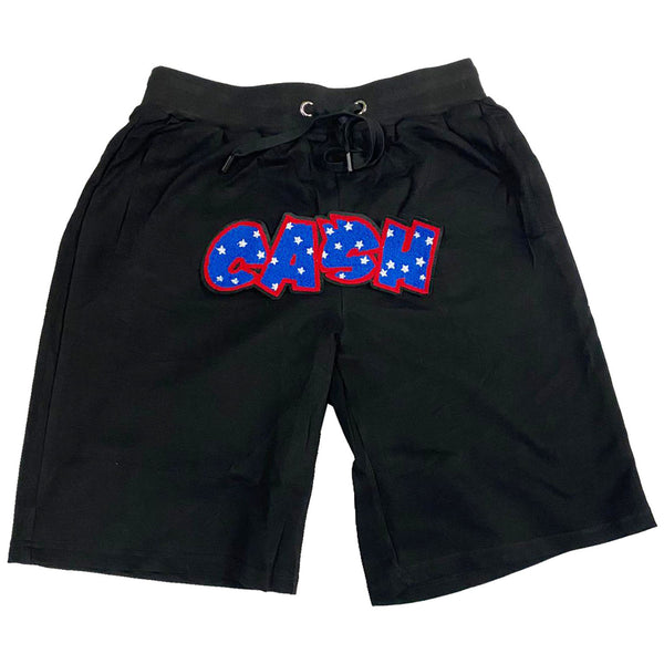 Men Cash Star Chenille Cotton Shorts - Rawyalty Clothing
