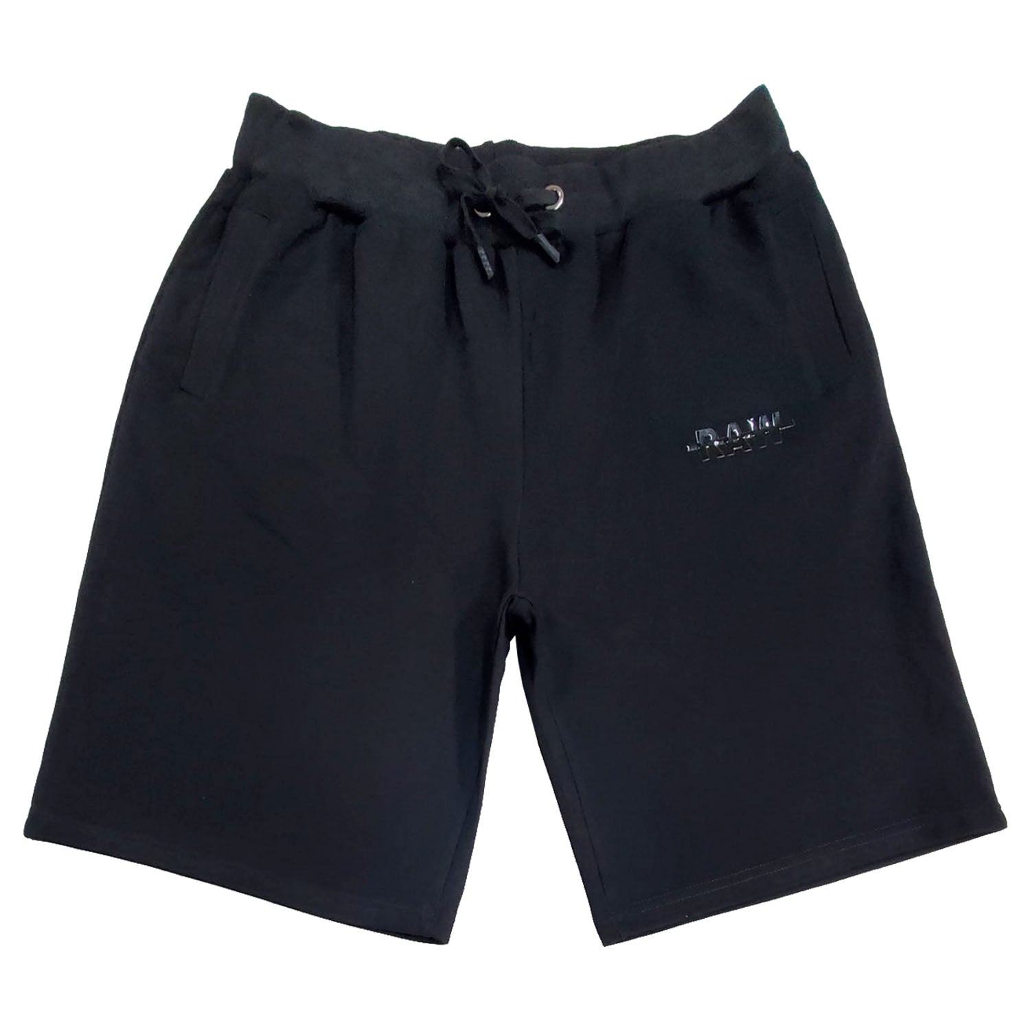 Men The Original -RAW- Black Silicone Cotton Shorts - Rawyalty Clothing