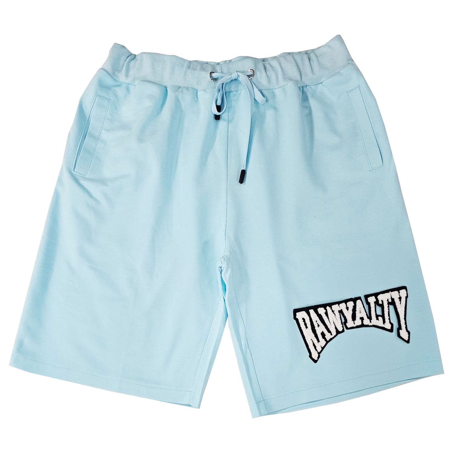 Men Rawyalty White Chenille Cotton Shorts - Rawyalty Clothing