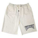 Men Rawyalty White Chenille Cotton Shorts - Rawyalty Clothing