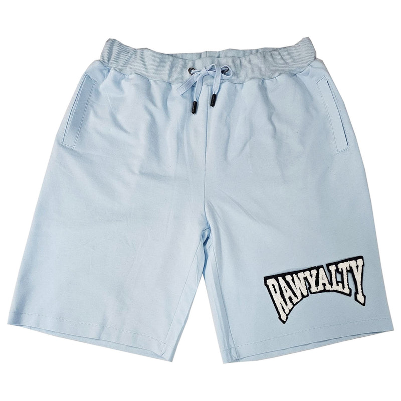 Men Rawyalty White Chenille Cotton Shorts - Rawyalty Clothing