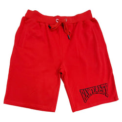 Men Rawyalty Red Chenille Cotton Shorts - Rawyalty Clothing