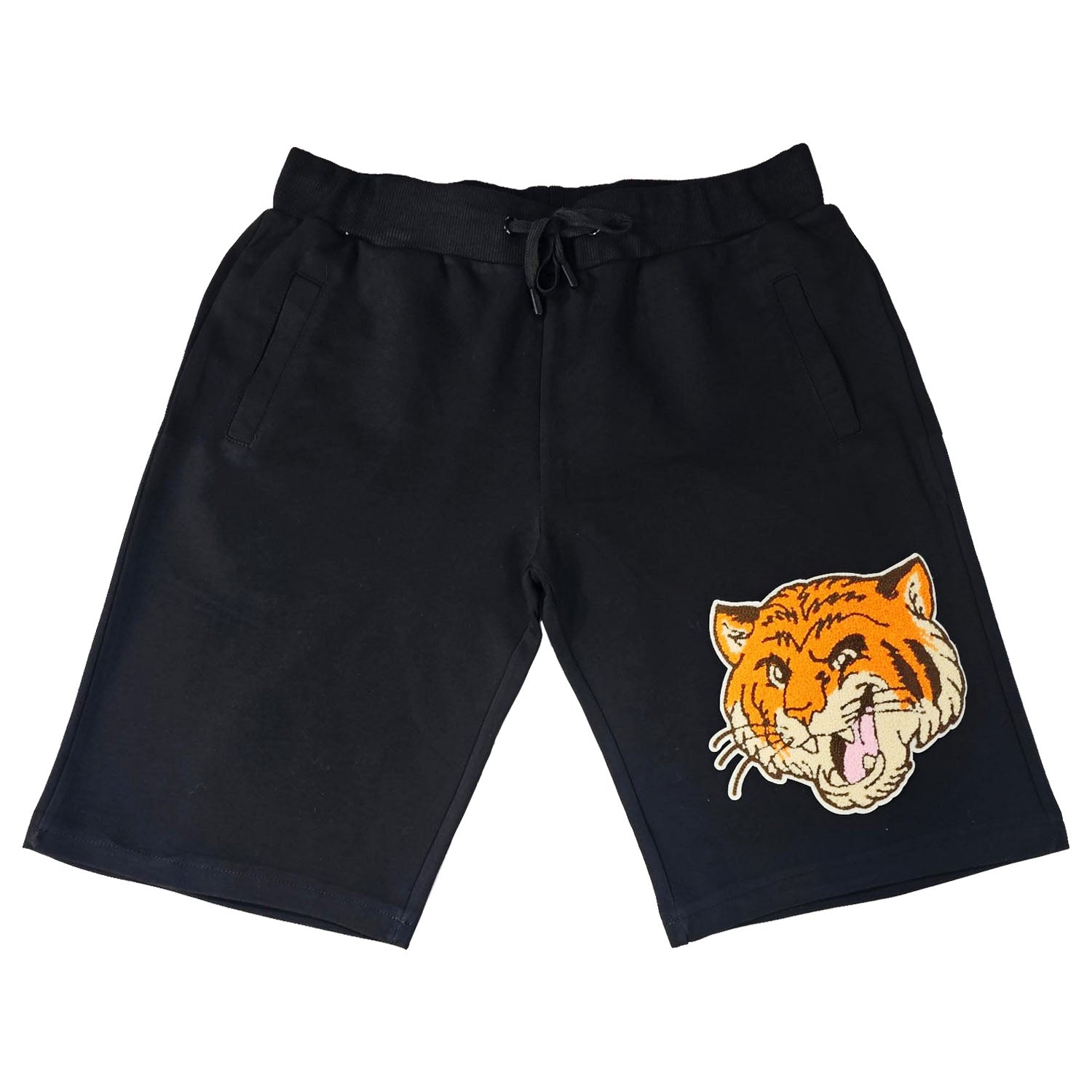 Men Rawyalty Tiger Chenille Cotton Shorts - Rawyalty Clothing