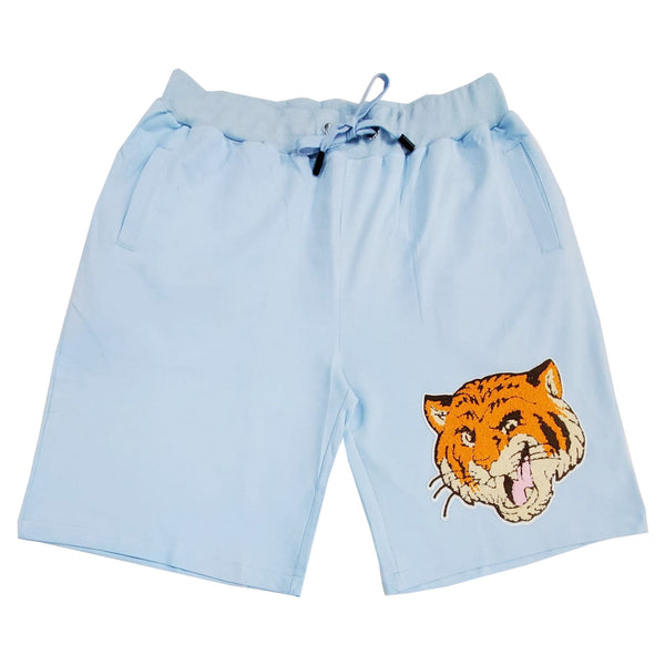 Men Rawyalty Tiger Chenille Cotton Shorts - Rawyalty Clothing