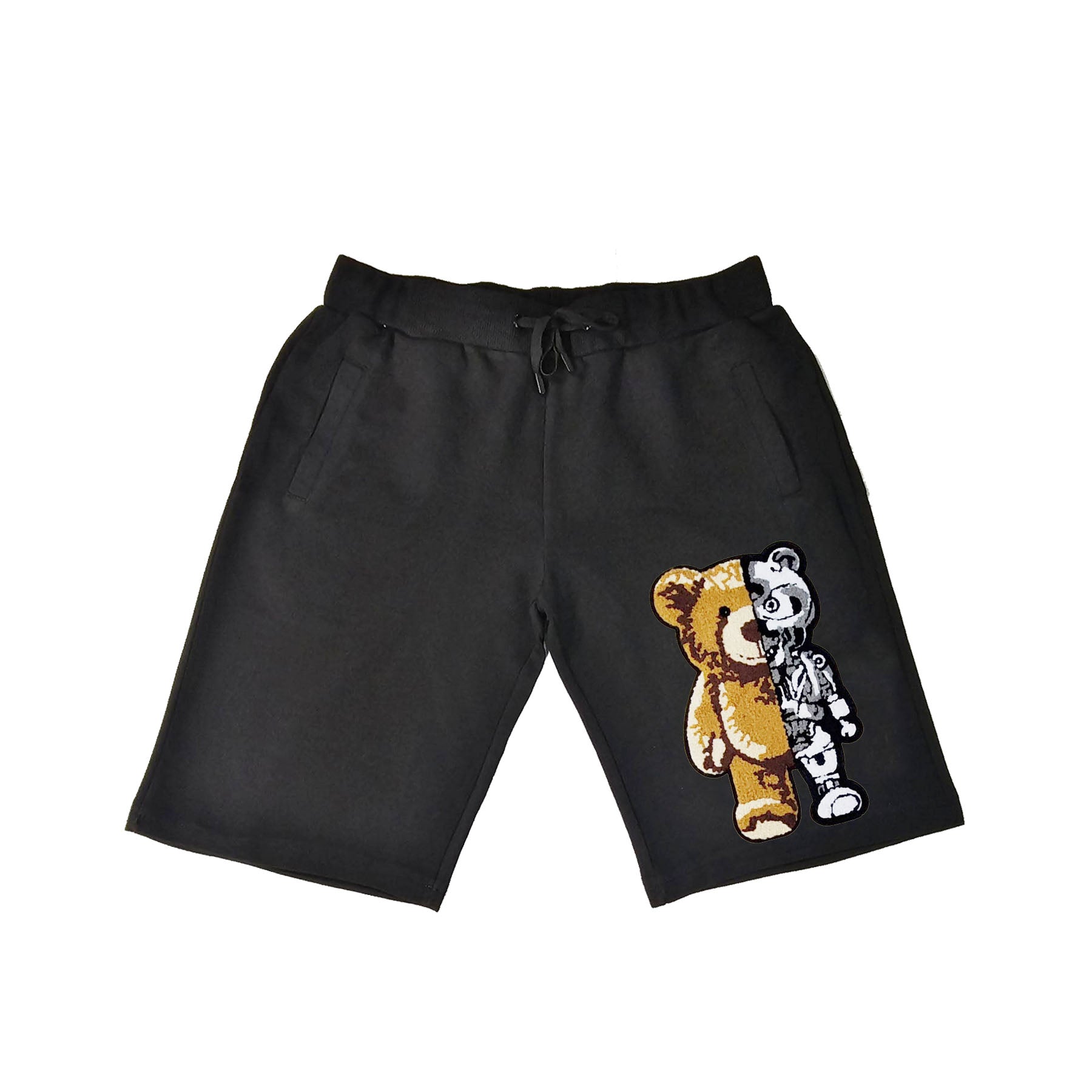 Men Teddy Robot Chenille Cotton Shorts - Rawyalty Clothing