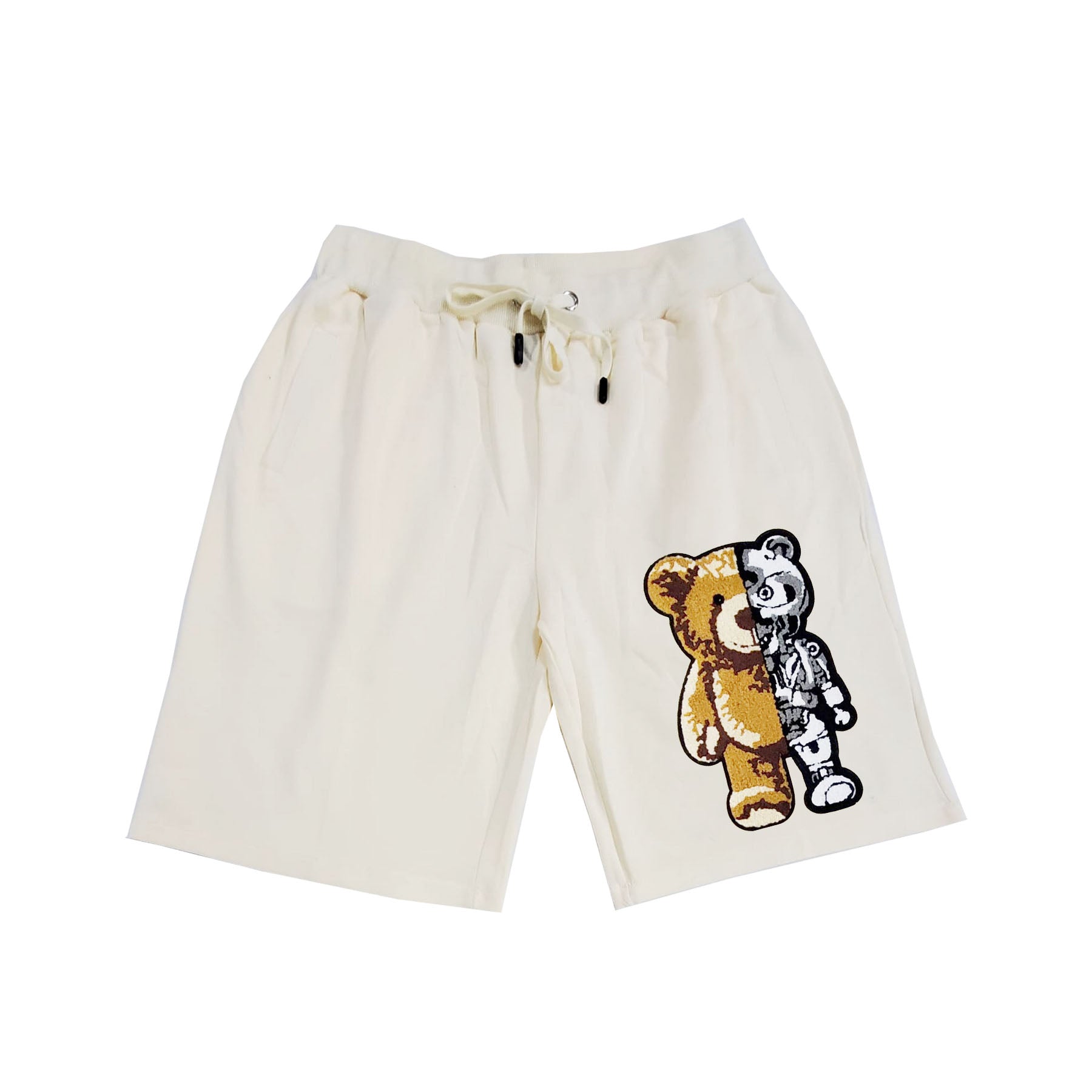Men Teddy Robot Chenille Cotton Shorts - Rawyalty Clothing
