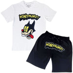 Men Cash Chenille Crew Neck T-Shirts and Cotton Shorts Set - Rawyalty Clothing