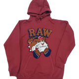 Men Bulldog Chenille Hoodie - Maroon - Rawyalty Clothing