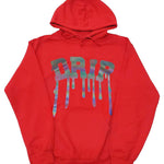 Men Iridescent Drip Hoodie - Red - Rawyalty Clothing