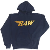 Men RAW Wing Gold Velvet Hoodie - Rawyalty Clothing