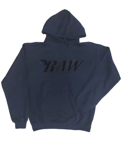 Men RAW Navy Velvet Hoodie - Navy - Rawyalty Clothing